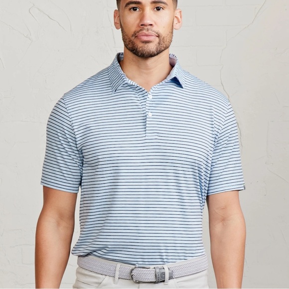 Tasc Performance | Cloud Polo Lightweight Breathable XXL Brookline Stripe Golf - Picture 1 of 6